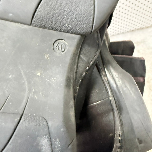 y2k vintage / EJECT / leather boots / 40 (3918404423714891436)