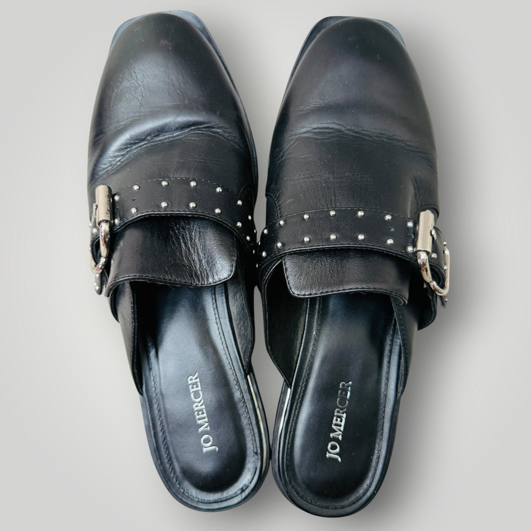 Jo Mercer / slip-ons / studded strap and buckle detail / 40 (3918404549765737664)