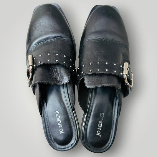 Jo Mercer / slip-ons / studded strap and buckle detail / 40 (3918404549765737664)