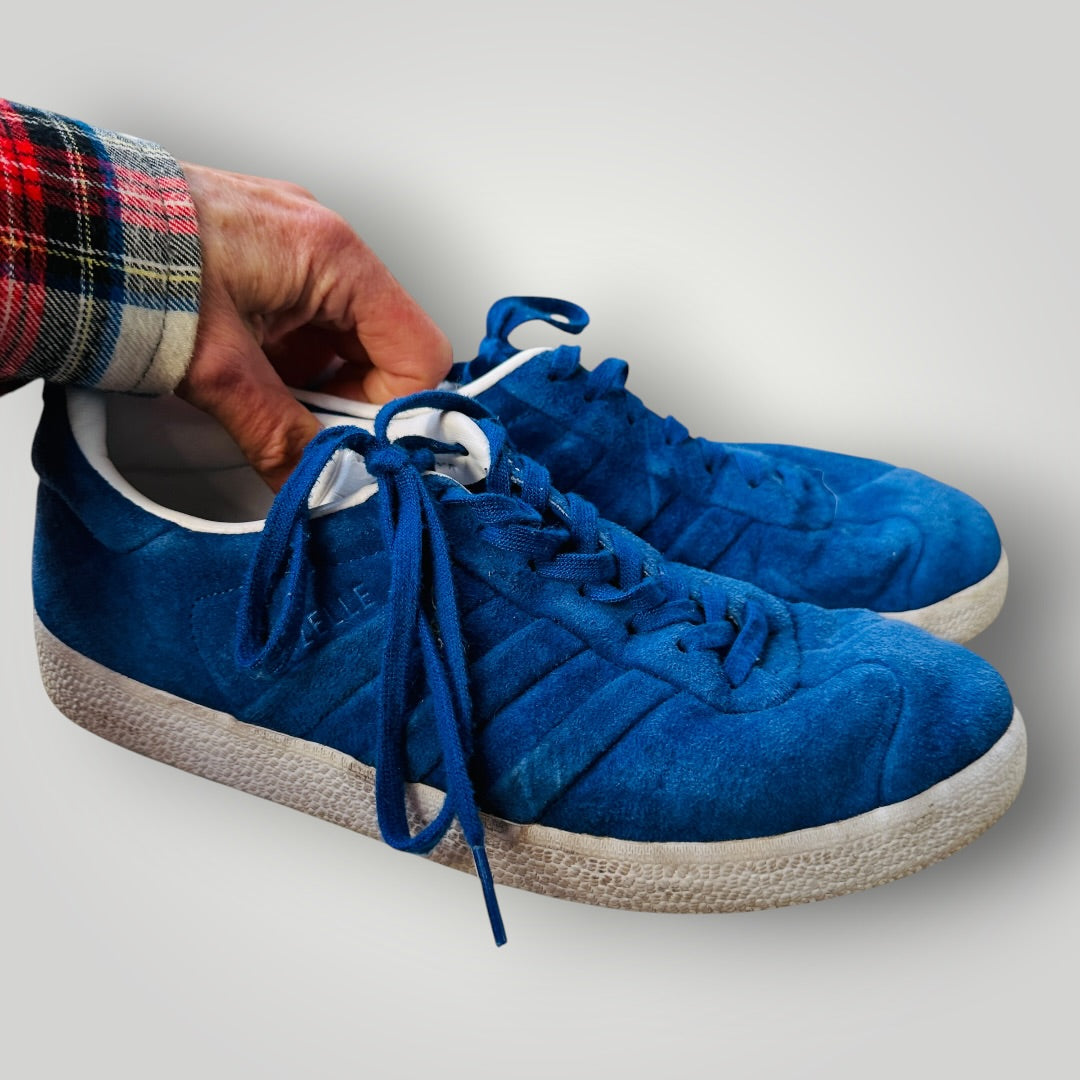 Adidas Gazelle "Stitch And Turn" / Blue leather / 38 (3918404554631810950)