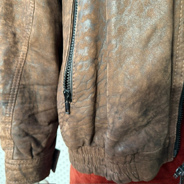 1990s vintage / CLASSIC SKINS / brown leather bomber / m / made in nz (3918464814220924615)