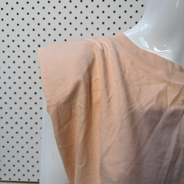 ZARA / shoulder pad crop in peach / L (3918464849794517919)