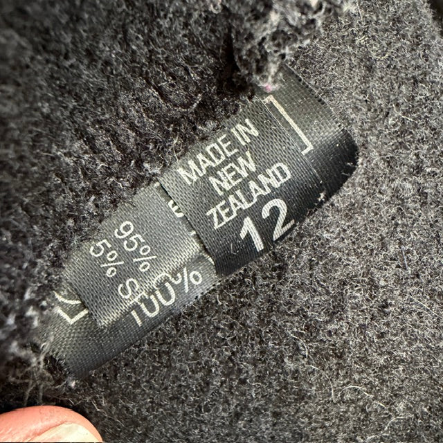 2000s nz vintage / PLUSH / funnel neck wool jacket / m (3918464858112530409)