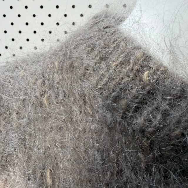 1980s vintage / hand knitted / mohair art jumper / s (3918464878758283866)