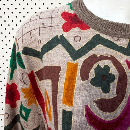 1990s vintage / hand painted / sweatshirt / s (3918464892698637028)