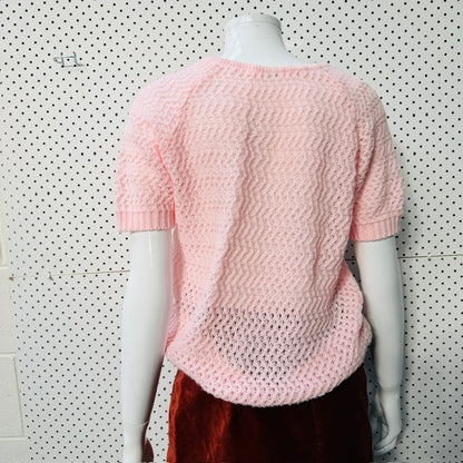 1970s vintage / baby pink top / s (3918464902279751730)