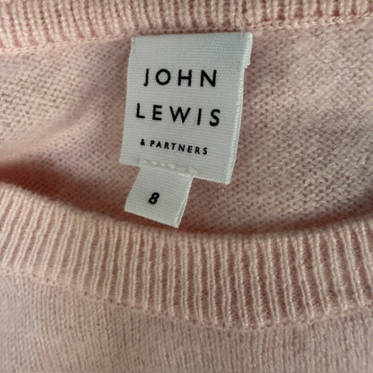 JOHN LEWIS / luxuriously soft cashmere crew neck jumper in baby pink / s (3918464919522778168)