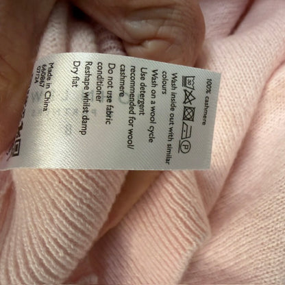 JOHN LEWIS / luxuriously soft cashmere crew neck jumper in baby pink / s (3918464920419562260)