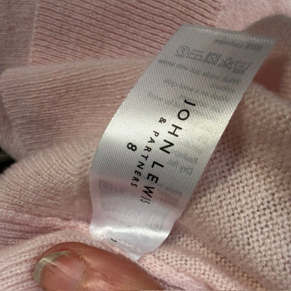 JOHN LEWIS / luxuriously soft cashmere crew neck jumper in baby pink / s (3918464922788780908)