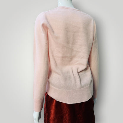 JOHN LEWIS / luxuriously soft cashmere crew neck jumper in baby pink / s (3918466214840931809)