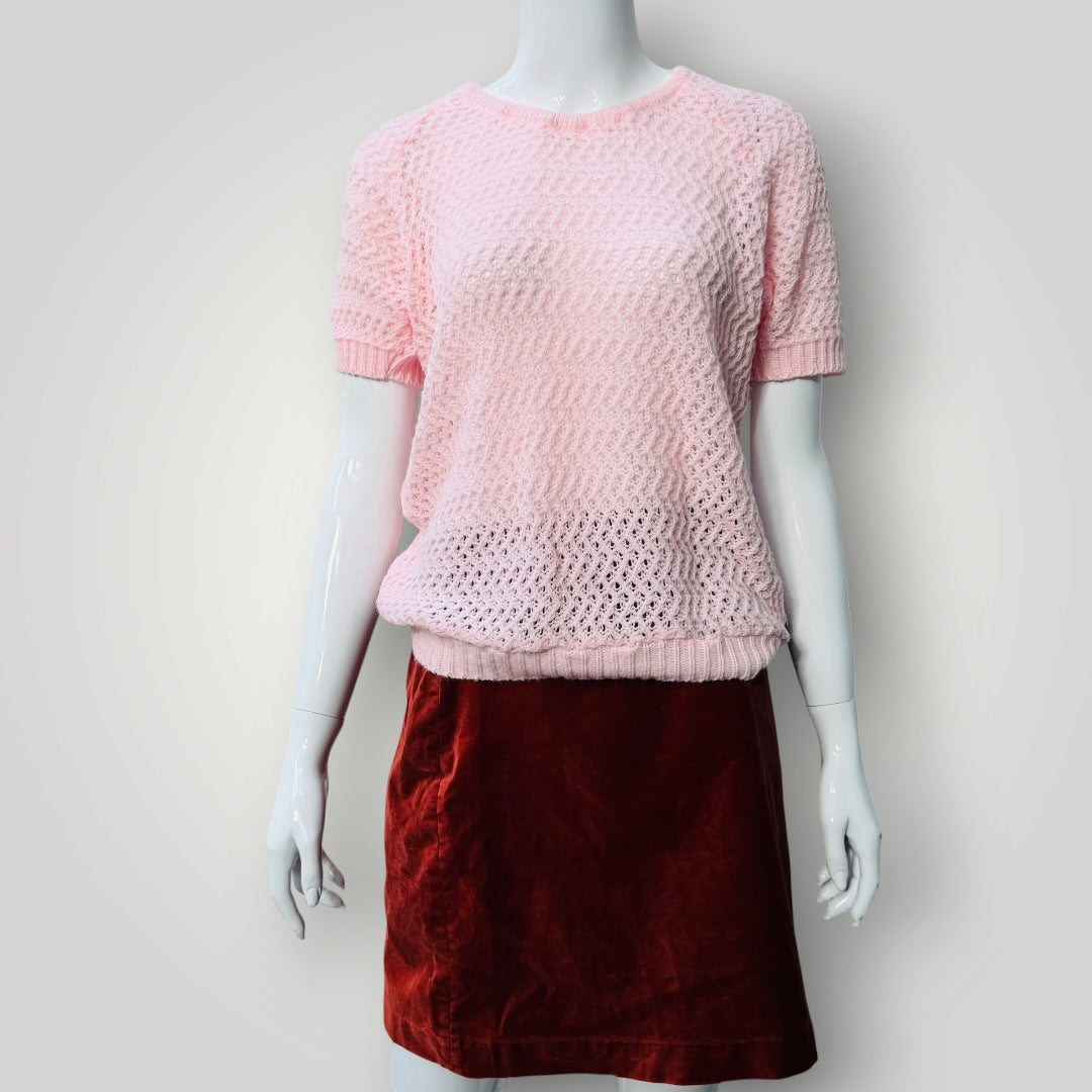 1970s vintage / baby pink top / s (3918466224005730877)