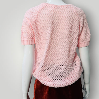1970s vintage / baby pink top / s (3918466225959337003)