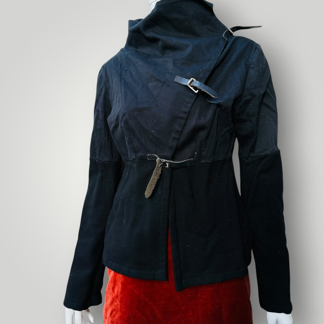 2000s nz vintage / PLUSH / funnel neck wool jacket / m (3918466245328100399)