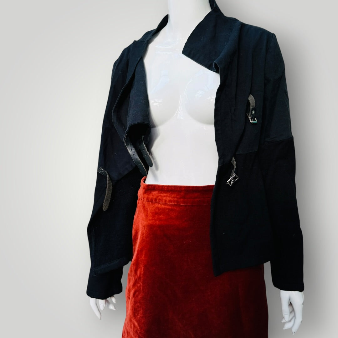 2000s nz vintage / PLUSH / funnel neck wool jacket / m (3918466246741911781)