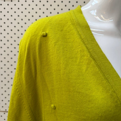 ZAMBESI / 'bobble cardi' / chartreuse merino / S (3918975124815263305)