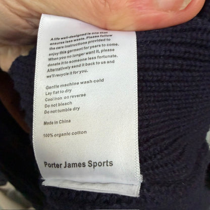 PORTER JAMES SPORTS / navy ribbed knit / XXL (3918975145564163235)