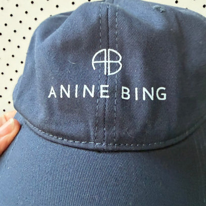 ANINE BING / blue logo baseball cap (3918975170898770417)