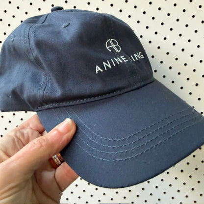 ANINE BING / blue logo baseball cap (3918975172404775741)