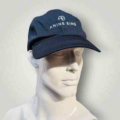 ANINE BING / blue logo baseball cap (3918975296819828572)