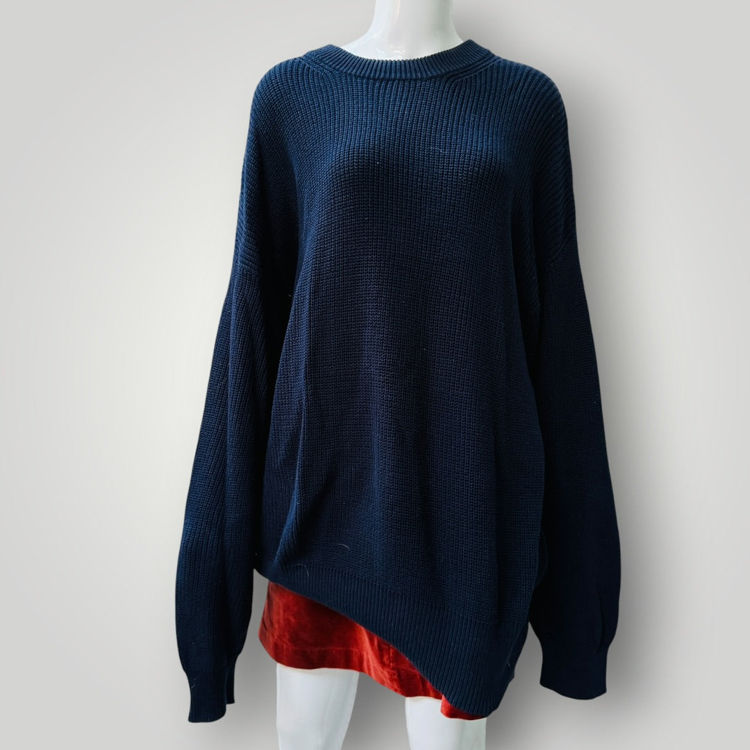 PORTER JAMES SPORTS / navy ribbed knit / XXL (3918975301645178422)
