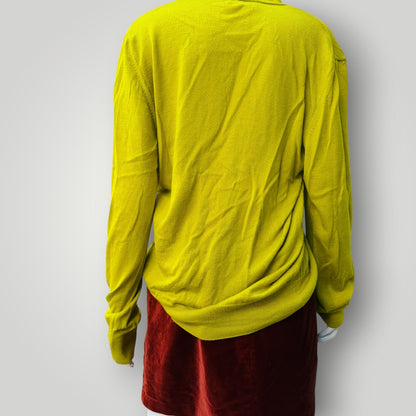 ZAMBESI / 'bobble cardi' / chartreuse merino / S (3918975309643961182)