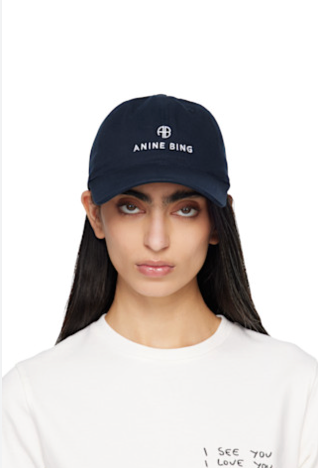 ANINE BING / blue logo baseball cap (3918998646241019191)