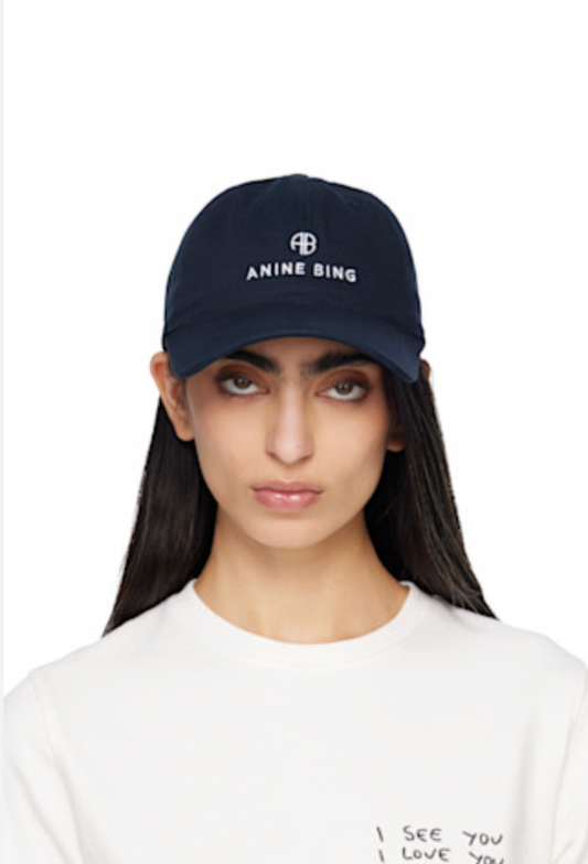 ANINE BING / blue logo baseball cap (3918998646241019191)
