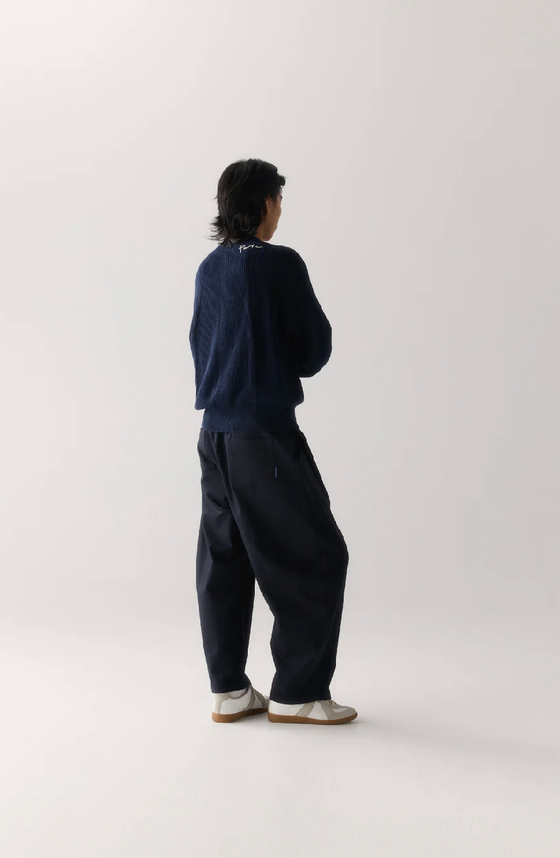 PORTER JAMES SPORTS / navy ribbed knit / XXL (3918999046749253213)