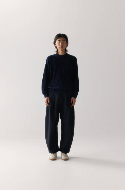 PORTER JAMES SPORTS / navy ribbed knit / XXL (3918999049163184302)