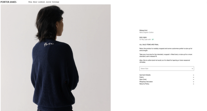PORTER JAMES SPORTS / navy ribbed knit / XXL (3918999051380188351)