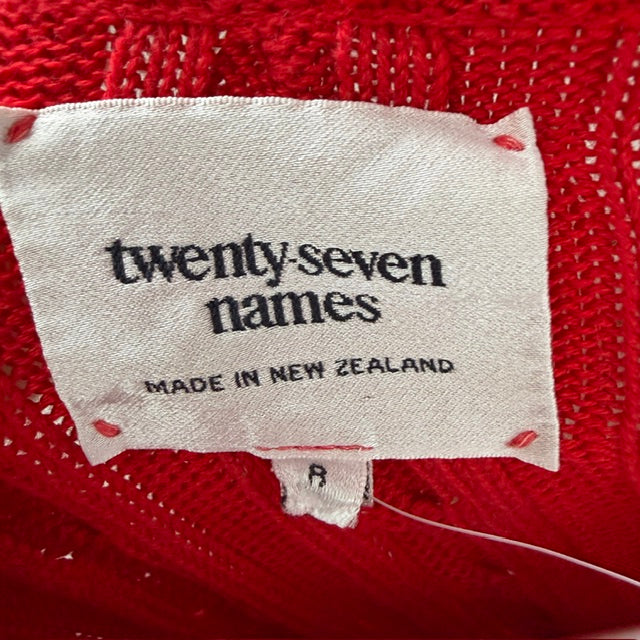 TWENTY SEVEN NAMES / red ribbed jumper in cotton / s (3919062568031615908)