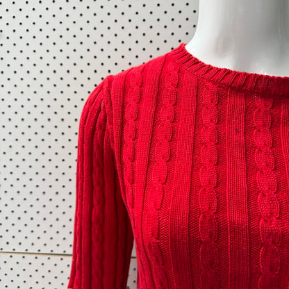 TWENTY SEVEN NAMES / red ribbed jumper in cotton / s (3919062569720655380)