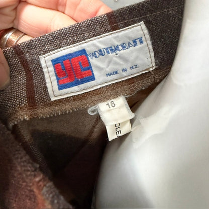1960s nz vintage / YOUTHCRAFT / tweed pleat wool skirt / s (3919062614440078932)