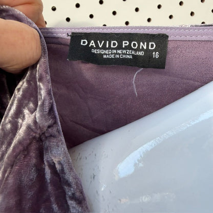 DAVID POND / silk velvet top in purple / 16 (3919247211099226037)