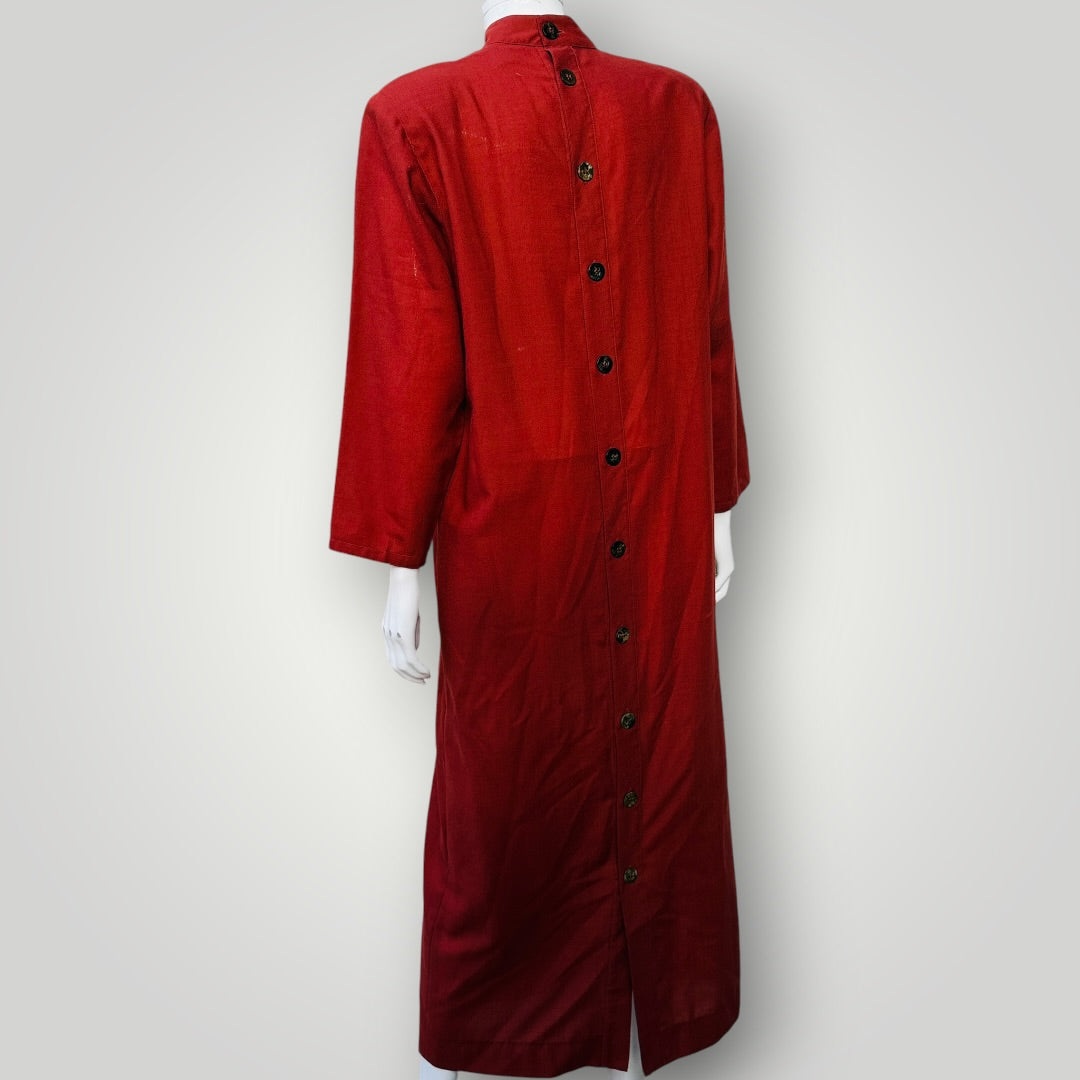 1990s nz vintage / ROSARIA HALL / wool maxi dress / s (3919247837944507872)