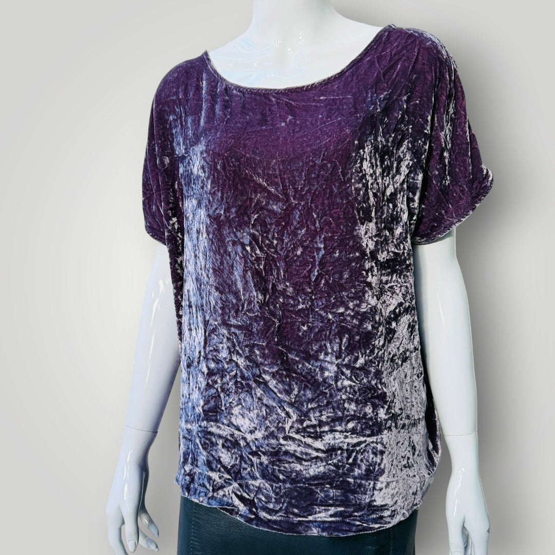 DAVID POND / silk velvet top in purple / 16 (3919247877030912132)