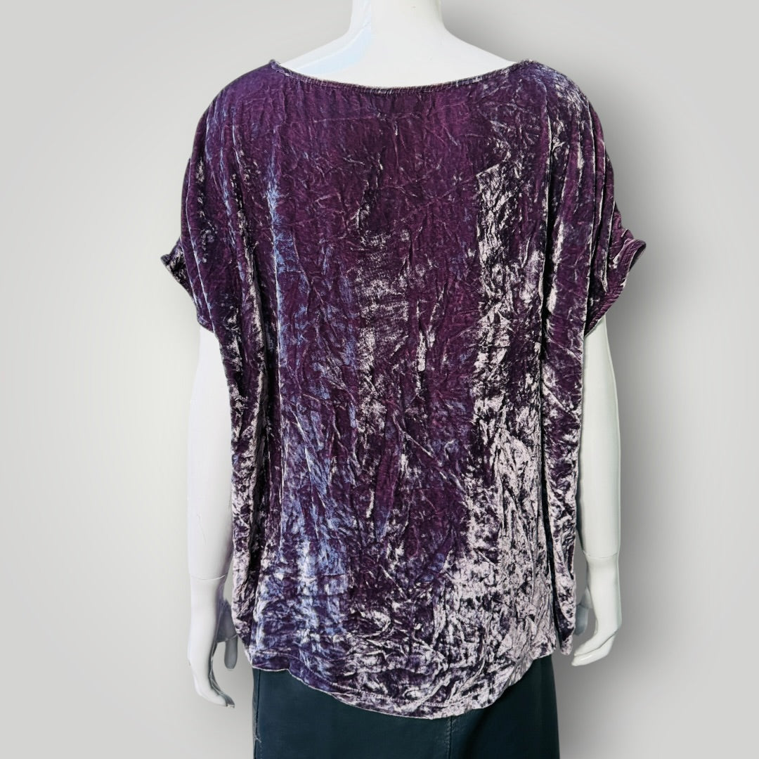DAVID POND / silk velvet top in purple / 16 (3919247878695316949)