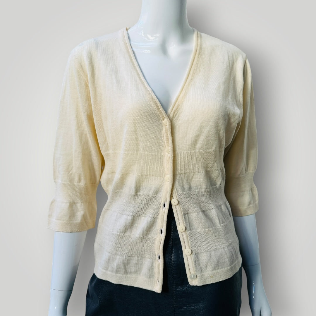 SABATINI / sweetest wool cardigan top / m / made in nz (3919247884868142236)