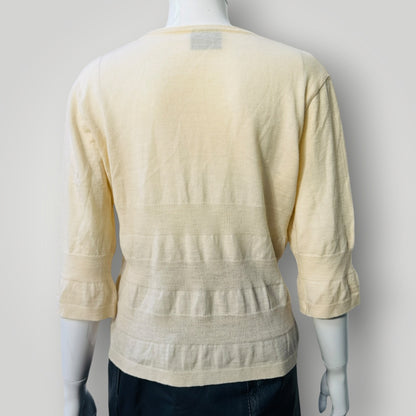 SABATINI / sweetest wool cardigan top / m / made in nz (3919247886381900584)