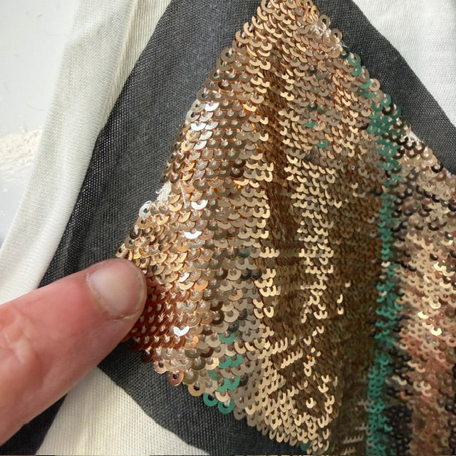 SASS + BIDE / geometric top with sequins / s (3919490257970540171)