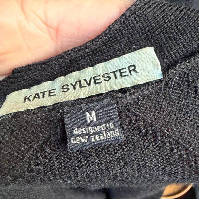 KATE SYLVESTER / epaulet merino cardigan / s (3919490264373598043)