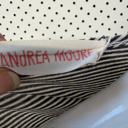 ANDREA MOORE / striped puff sleeve top / s (3919490299407324471)
