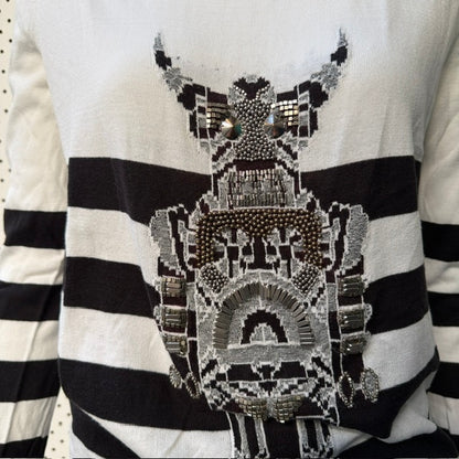 SASS + BIDE / striped top with metal robot / s (3919490340511129463)
