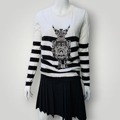 SASS + BIDE / striped top with metal robot / s (3919490753420589514)