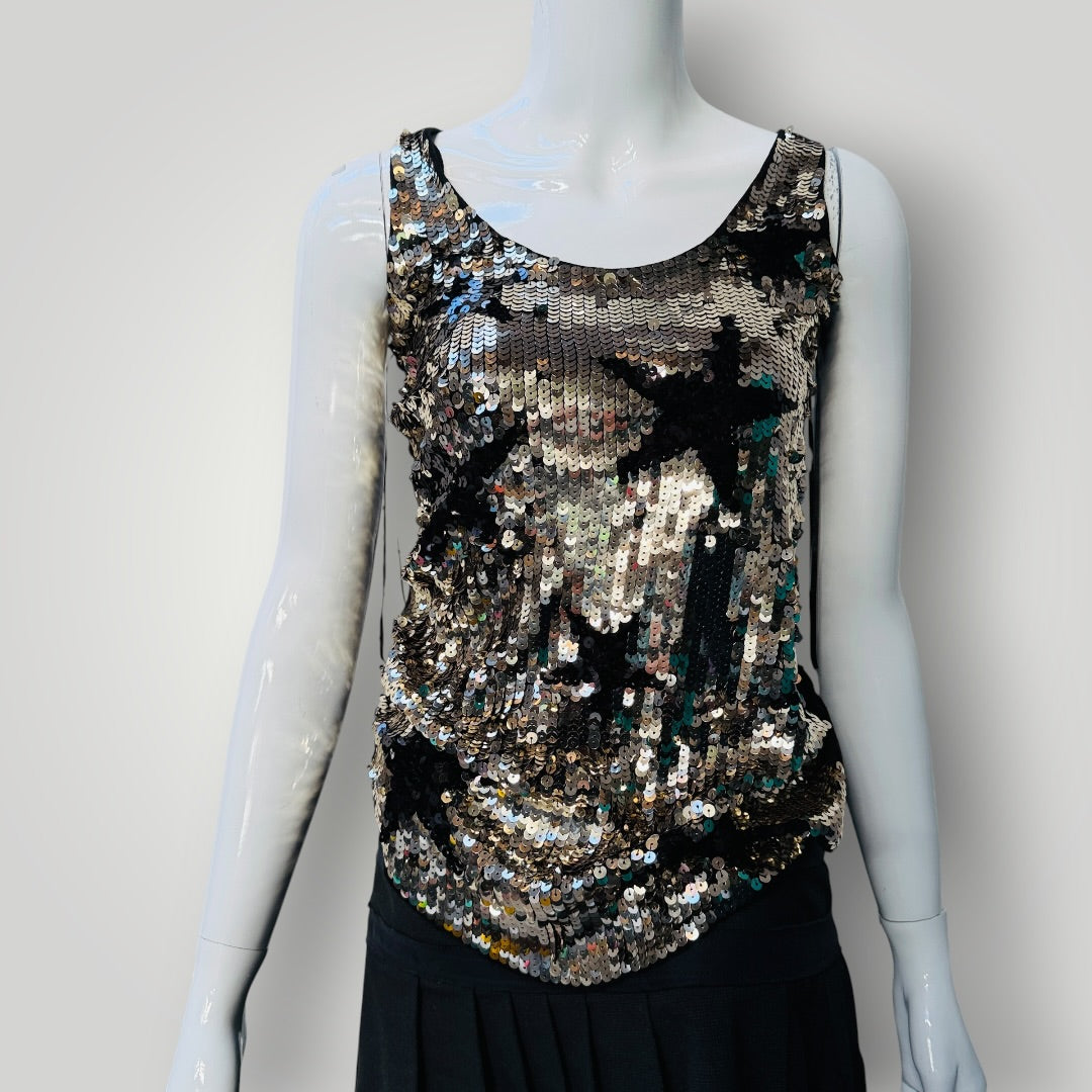 MNG / sequinned party tank / s (3919490762525309094)