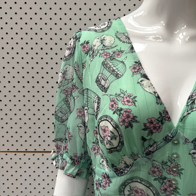 HELL BUNNY / willow sparro print dress / 12 (3919577326926181304)