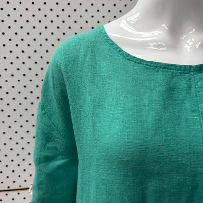 IMAGINE / green linen maxi dress / made in italy / one size (3919577401727997733)