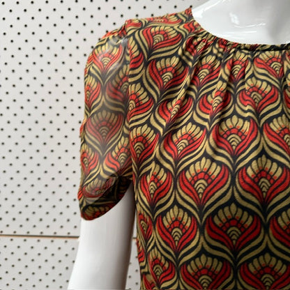 2000s nz vintage / HELEN CHERRY / silk dress / s (3919577421618920490)