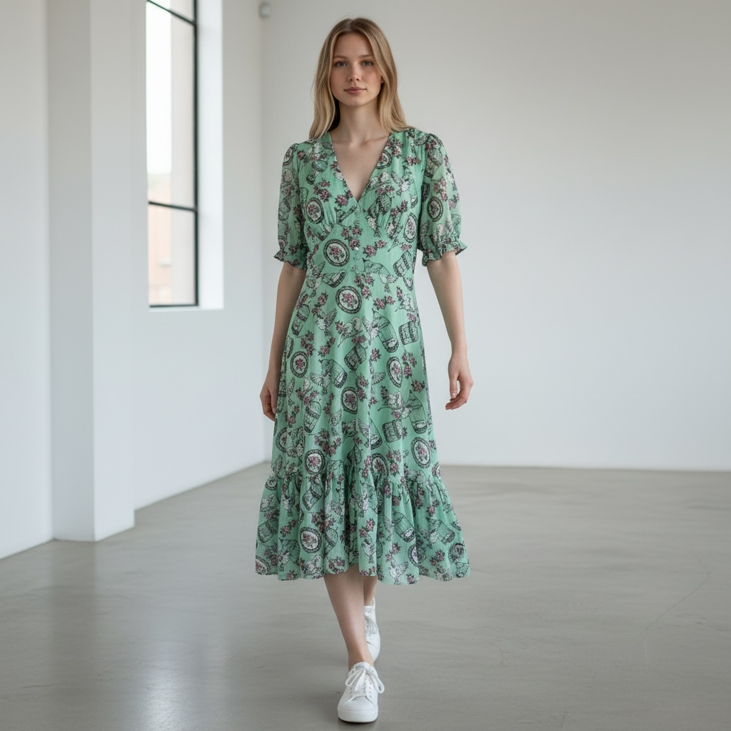HELL BUNNY / willow sparro print dress / 12 (3919578581720623914)