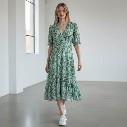 HELL BUNNY / willow sparro print dress / 12 (3919578581720623914)
